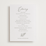 "creme au beurre" - Letterpress Wedding Programs in Moss by chocomocacino - Front