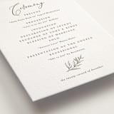 "creme au beurre" - Letterpress Wedding Programs in Moss by chocomocacino - Detail