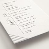 "Art Deco" - Letterpress Wedding Programs in Pewter by Shannon Chen of Four Wet Feet Studio - Detail