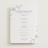 "Jasmine" - Letterpress Wedding Programs in Ash by Vera Lim - Front
