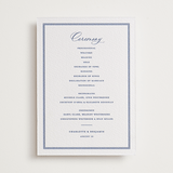 "Starboard" - Letterpress Wedding Programs in Lapis by Pixel and Hank - Front