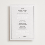 "Heritage" - Letterpress Wedding Programs in Soft Black by Stacey Meacham - Front