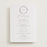 "Wax Seal Monogram" - Letterpress Wedding Programs in Ash by Carolyn MacLaren - Front