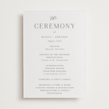 "Classy Type" - Letterpress Wedding Programs in Soft Black by Hooray Creative - Front