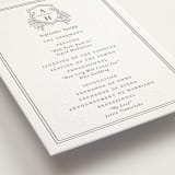 "Chic Monogram" - Letterpress Wedding Programs in Dove Grey by Mansi Verma - Detail