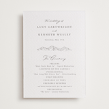 "Mountainview" - Letterpress Wedding Programs in Graphite by Sarah Brown - Front