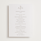 "kouignette" - Letterpress Wedding Programs in Coffee by chocomocacino - Front