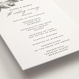 "Etchings of Roses" - Letterpress Wedding Programs in Soft Black by Chris Griffith - Detail