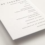 "Trio" - Letterpress Wedding Programs in Soft Black by Pixel and Hank - Detail