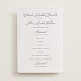"Calligraphie" - Letterpress Wedding Programs in Graphite by Wildfield Paper Co - Front