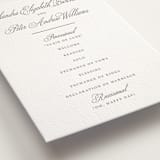"Calligraphie" - Letterpress Wedding Programs in Graphite by Wildfield Paper Co - Detail
