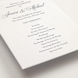 "Empire" - Letterpress Wedding Programs in Aegean by Jennifer Postorino - Detail