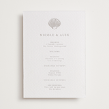 "Simple Seashell" - Letterpress Wedding Programs in Dove Grey by Hannah Bowman - Front
