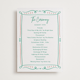 "Sketch" - Letterpress Wedding Programs in Sketch by Elly - Front