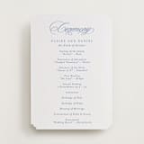 "Aristocratic" - Letterpress Wedding Programs in Pacific Blue by Creo Study - Front