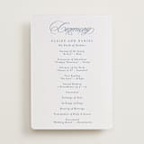 "Aristocratic" - Letterpress Wedding Programs in Provincial Blue by Creo Study - Front