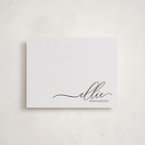 "Pretty Script" - Personalized Stationery Cards in Soft Black by Lori Wemple - Front