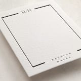"Luster" - Personalized Stationery Cards in Soft Black by Stacey Meacham - Detail