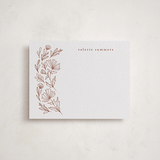 "Pressed Botanicals" - Personalized Stationery Cards in Dusty Rose by Heather Cairl - Front