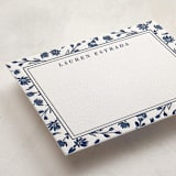 "Pressed Frame" - Personalized Stationery Cards in Aegean by Oma N. Ramkhelawan - Detail