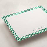"Swiss" - Personalized Stationery Cards in Shamrock by Julie Murray - Detail