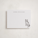 "Furry Friend" - Personalized Stationery Cards in Graphite by Teju Reval - Front