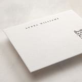 "Furry Friend" - Personalized Stationery Cards in Graphite by Teju Reval - Detail