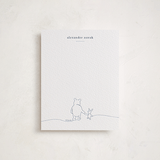 "A Simple Stroll | Winnie The Pooh" - Personalized Stationery Cards in Royal by Britt Mills - Front
