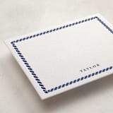 "Rope Border" - Personalized Stationery Cards in Lapis by mo kelley - Detail