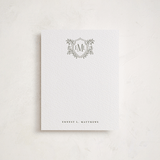 "Escudo" - Personalized Stationery Cards in Moss by Tamara Hilje - Front