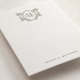 "Escudo" - Personalized Stationery Cards in Moss by Tamara Hilje - Detail
