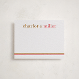 "Graphic two-tone name" - Personalized Stationery Cards in Faux Gold by Ester Bernaldo de Quiros - Front