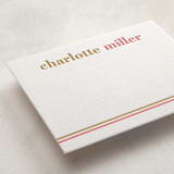 "Graphic two-tone name" - Personalized Stationery Cards in Faux Gold by Ester Bernaldo de Quiros - Detail