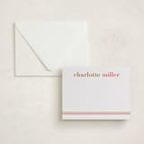 "Graphic two-tone name" - Personalized Stationery Cards in Faux Gold by Ester Bernaldo de Quiros - Assembled