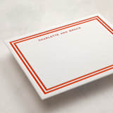 "Racquet" - Personalized Stationery Cards in Verona Sunset by Megan Davis - Detail