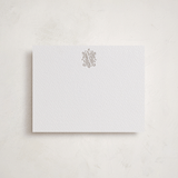 "Classically" - Personalized Stationery Cards in Dove Grey by Jenna Holcomb - Front