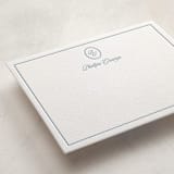 "Scripted" - Personalized Stationery Cards in Sky Blue by Creo Study - Detail