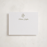 "Sketched Foliage" - Personalized Stationery Cards in Nude by Susan Zinader - Front