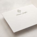 "Sketched Foliage" - Personalized Stationery Cards in Nude by Susan Zinader - Detail