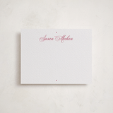 "Delicate" - Personalized Stationery Cards in Azalea Pink by Blustery August - Front