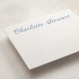 "blue ribbon" - Personalized Stationery Cards in Sapphire by Megan Davis - Detail