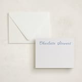 "blue ribbon" - Personalized Stationery Cards in Sapphire by Megan Davis - Assembled