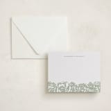 "Flower Garden" - Personalized Stationery Cards in Mint by Brandy Folse - Assembled