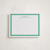"Whitby Scallop" - Personalized Stationery Cards in Shamrock by Olivia Raufman - Front