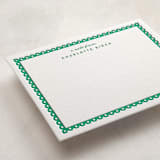 "Whitby Scallop" - Personalized Stationery Cards in Shamrock by Olivia Raufman - Detail