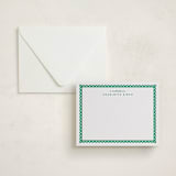 "Whitby Scallop" - Personalized Stationery Cards in Shamrock by Olivia Raufman - Assembled