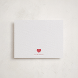 "Minimal heart" - Personalized Stationery Cards in Scarlet by Stacey Meacham - Front