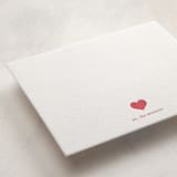 "Minimal heart" - Personalized Stationery Cards in Scarlet by Stacey Meacham - Detail