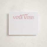 "headline" - Personalized Stationery Cards in Rose by JoAnn Jinks - Front