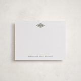 "Diamond Monogram" - Personalized Stationery Cards in Moss by Jenna Holcomb - Front